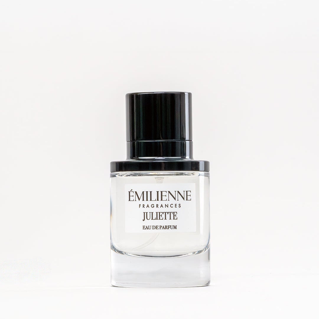 Perfume bottle labeled 'Emilienne' on a white background